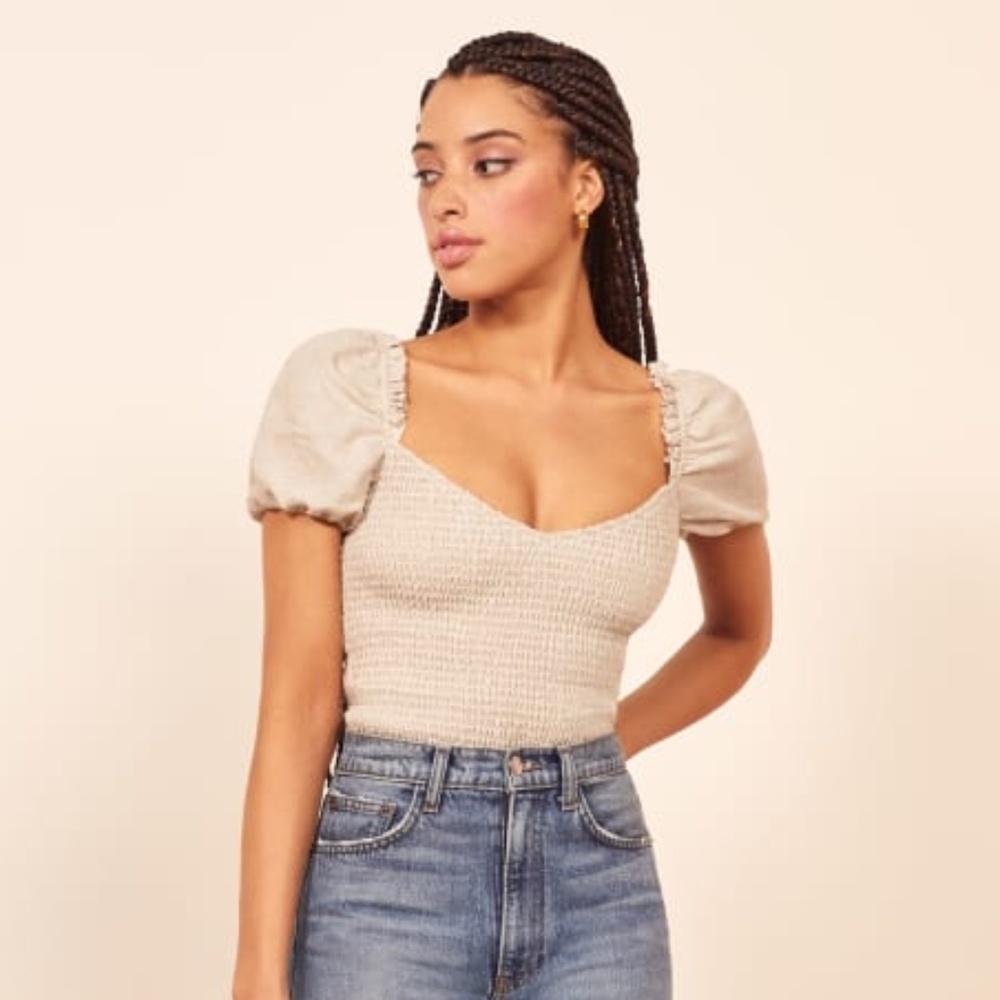 Reformation Juliet top XS NWT